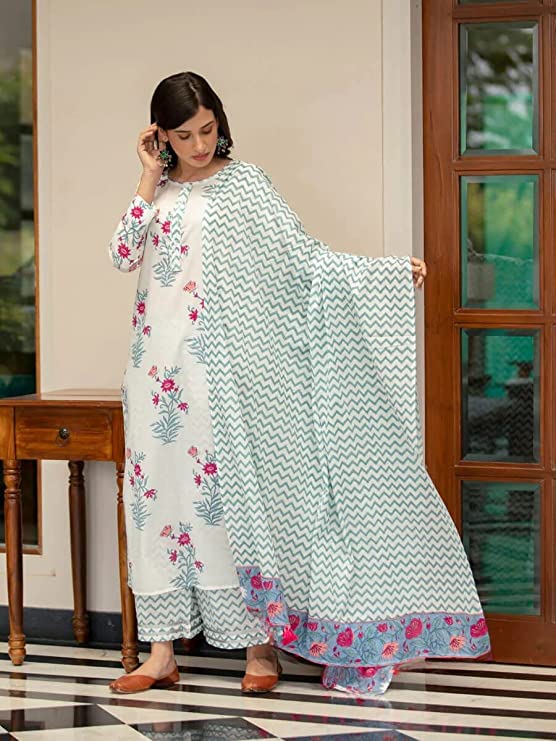Straight Floral Printed Salwar Suit
