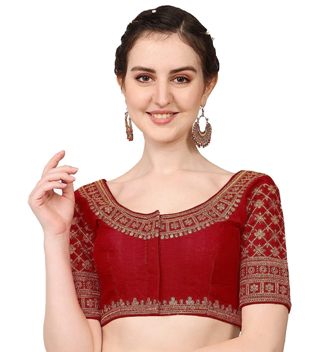 Silk Embroidery Readymade Blouse